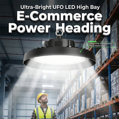 💡 50% RABATT NU! UFO LED Högbajslampa – 100W, 160lm/W, 220V, för Industri, Lager & Stora Utrymmen 🏭✨