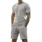 ⏰Limiterad 50 % rabatt 👕👖2-delat set med sport-T-shirt och shorts för herr
