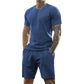 ⏰Limiterad 50 % rabatt 👕👖2-delat set med sport-T-shirt och shorts för herr