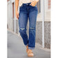 💫 Nordisk stil möter komfort 👖 50% RABATT på trendiga damjeans med raka ben & snygga slitningar 🔥
