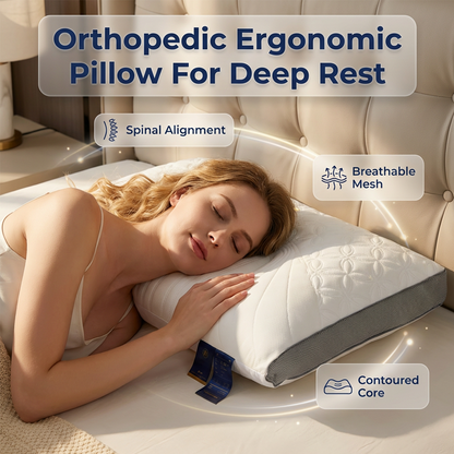 🛏️ 50% RABATT! 🧘 Ergonomisk Latexkudde för Nackstöd – Konturerad Design, Andningsbar & Perfekt För Att Lindra Nackspänning Och Förbättra Sömnen 😴