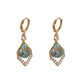 💎 50% RABATT NU!✨ Himmelsblå Droppande Dangle Hoop Örhängen – Elegant Art Deco & Vintage Charm 💙