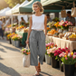 👖 50% RABATT NU!☁️ Dam Capri Byxor – Resår midja & Andningsbar – Casual Sommar Essential ✨