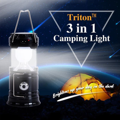 3-i-1 LED Flammande Campinglykta
