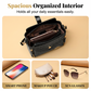 👜 BEGRÄNSAD TID 50 % RABATT! ✨ Glansig damhandväska med krokodilmönster – stilren struktur, gulddetaljer, rymlig & elegant 💼
