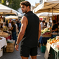 👕 TIDBEGRÄNSAD 50% RABATT! 🌴 Herrset med ärmlös topp och shorts – Strukturerat mönster, lätt, semesterklar ✨