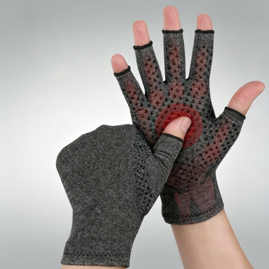 🧤 50 % RABATT NU! 👐 Kompressionshandskar för artrit med grepppunkter – Lindrar smärta i händerna, minskar svullnad och förbättrar blodcirkulationen – andningsbart tyg, silikongrepp och perfekta för vardagliga sysslor eller för att skriva på datorn 💻