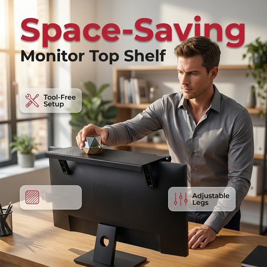 ⏰50% RABATT! 🧲 Justerbar hylla med nätöverdel – borrning krävs inte – Stabil metallkonstruktion, enkel montering & perfekt för kök, badrum eller förråd – maximerar vertikalt utrymme 🧺
