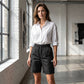 ⏰ 50 % RABATT – Endast under en begränsad tid ✨Cargoshorts för damer med elastisk midja 👖 Lediga, bekväma och med dragsko