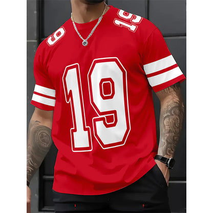 📢📢Begränsad tid – 50% rabatt⏰ Sportig T-shirt med Nummertryck 🌟– Casual, Rolig & Lätt att Styla!