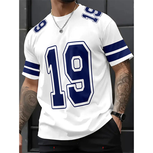 📢📢Begränsad tid – 50% rabatt⏰ Sportig T-shirt med Nummertryck 🌟– Casual, Rolig & Lätt att Styla!