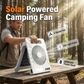 ⏰【Limiterad 50 % rabatt+🚚 Fri frakt】Dubbeldriven utomhusfläkt med solpanel & ljus 🌞 Ladda med solen eller USB – svalka & belysning i ett ⚡