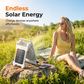 ⏰【Limiterad 50 % rabatt+🚚 Fri frakt】Dubbeldriven utomhusfläkt med solpanel & ljus 🌞 Ladda med solen eller USB – svalka & belysning i ett ⚡