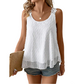 👚 50% RABATT NU!🎀 Elegant prickig spets topp – Andningsbar chiffong & Lös passform – Sommar Essential 🌸