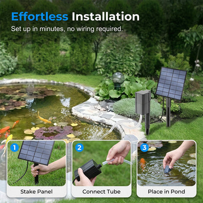 🔥BEGRÄNSAD TID: 50 % RABATT!🔥 ☀️ Solcellsdriven dammluftare med inbyggd luftpump🐟