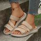 🔥Dämpade platta sandaler med flera remmar