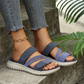 🔥Dämpade platta sandaler med flera remmar