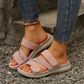🔥Dämpade platta sandaler med flera remmar