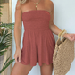 🎉Sista dagen-erbjudande: 50 % rabatt💃Strapless jumpsuit för damer – sommar- och strandklänning med veckad överdel