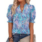 👚 50% RABATT NU! 🌸 Women's Casual Floral Shirt – Kortärmad, Lättvikt & Vårredo – Andningsbar, Lättskött, Vardagscharm ☁️