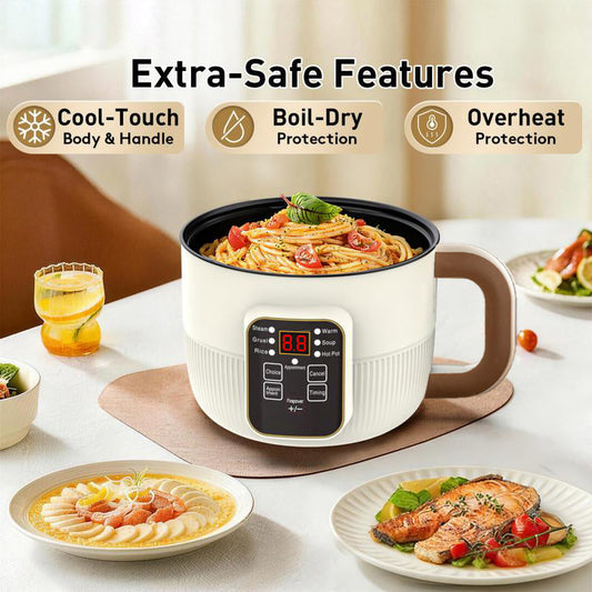 【⏰Begränsat antal – 50% rabatt 】Multifunktionell smart elektrisk gryta 🍲 En gryta, alla funktioner – laga allt från grytor till hotpot ✨