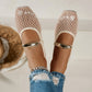 👡 50 % RABATT NU! 🌸 Eleganta, luftiga damballerinaskor med utskärningar – Lätta och dämpade – Övre del i luftigt stickat material, halkfri sula – perfekta för dagliga promenader, resor eller en avslappnad chic stil 👗