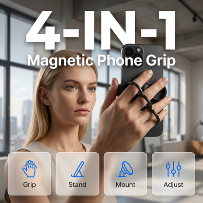 🔥 50% RABATT på utvalda produkter🎉Multifunktionellt magnetiskt mobilgrepp och ställ med 4 ringar