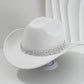 ✨ 50% RABATT NU! 🤠 Kvinnors Rhinestone Hjärta Cowboyhatt – Gnistrande French Jazz Fedora & Premium Strukturerad Silhuett – Elegant, Glamorös & Festivalredo 🎪