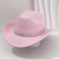 ✨ 50% RABATT NU! 🤠 Kvinnors Rhinestone Hjärta Cowboyhatt – Gnistrande French Jazz Fedora & Premium Strukturerad Silhuett – Elegant, Glamorös & Festivalredo 🎪
