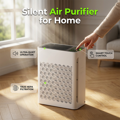 【🌀 Limiterat: –50 % + fri frakt】 🌙✨Tyst luftrenare för hemmet – 25–58 dB(A) knäpptyst & 3-stegs HEPA-filter som fångar 99,97 % av allergener och damm