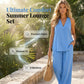 👚【 LIMITERAD TID – 50 % RABATT】🌿 Bekvämt sommarset med V-ringning – sval bomullsblandning, ledig passform & perfekt för varma dagar