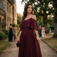 💃 Cold shoulder maxiklänning – elegant, flödande & perfekt för att framhäva axlarna, smickrande passform & mjukt fall 🌿