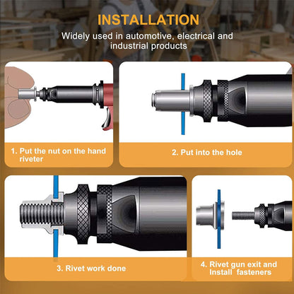 🔧50% RABATT NU! 🔧Gängad Infästningsnöt Popnit Set med Flat Huvud