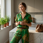 ✨Damset med kortärmad topp och byxor – Casual stil