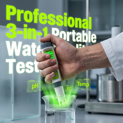 🧪 pH/EC/TDS-mätare – exakt vattenanalys för simbassäng, dricksvatten & hydroponik, med automatisk temperaturkompensation 📊
