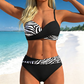 🎉 BEGRÄNSAD TID 50% RABATT! 👙 Dam push-up tvådelad bikini – korslagd omslagsdesign & premium sträcktyg 🌊