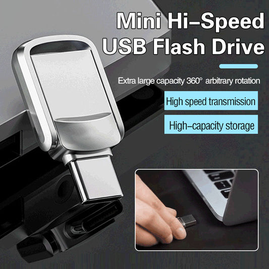 🔥 50% RABATT! 💾 2-i-1 USB-minne med USB-C & USB-A ✨ Snabb dataöverföring, roterbart metallhölje & för smartphone, surfplatta och PC