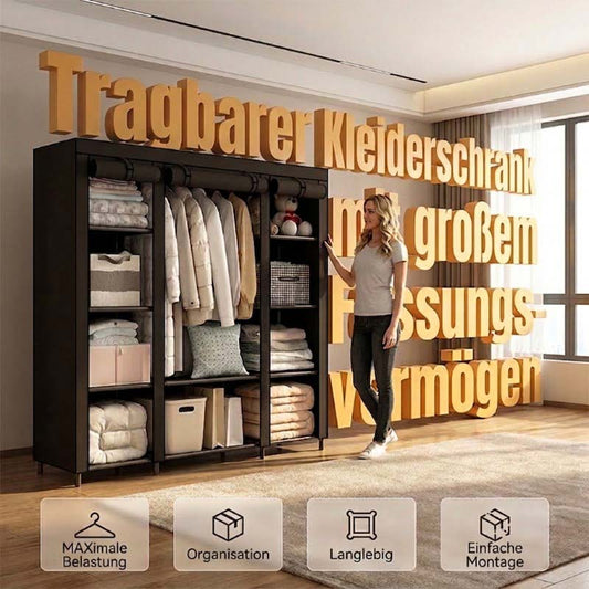 ⏰【Begränsat Erbjudande – 50% Rabatt!】👔 Lättmonterat Klädskåp i Nonwoven-tyg
