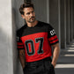 🏃‍♂️🔥 TIDSBEGRÄNSAT 59% RABATT! Herr Grafisk Sport-T-shirt med Siffertryck – Avslappnad passform, Mjuk komfort & Streetwear-stil 👕