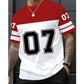 🏃‍♂️🔥 TIDSBEGRÄNSAT 59% RABATT! Herr Grafisk Sport-T-shirt med Siffertryck – Avslappnad passform, Mjuk komfort & Streetwear-stil 👕
