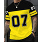 🏃‍♂️🔥 TIDSBEGRÄNSAT 59% RABATT! Herr Grafisk Sport-T-shirt med Siffertryck – Avslappnad passform, Mjuk komfort & Streetwear-stil 👕