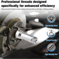 🔩 🛠️ 10-Piece Axle Spindle Thread Chaser Set – premium Cr-Mo stål, 8 storlekar & portabel förvaringsväska – perfekt för fordonsreparation 🚗