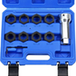 🔩 🛠️ 10-Piece Axle Spindle Thread Chaser Set – premium Cr-Mo stål, 8 storlekar & portabel förvaringsväska – perfekt för fordonsreparation 🚗