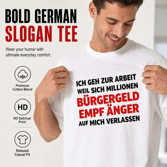 👕 50% RABATT! 😄 Herr Casual Rundhals-T-shirt med Rolig Slogan – Mjuk Bomull, Roligt Tryck & Bekväm Passform – Perfekt för Avslappnade Dagar & Gott Humör ✨