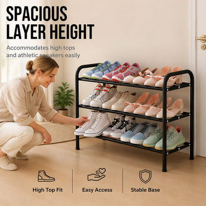 👟 -50 %! 📏 Utdragbar skohylla – metall – bredd 43–79 cm och höjd 14 cm per hyllplan för sneakers och stövlar 🏠