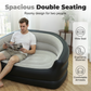 🛋️ 50 % RABATT NU! 💨 Uppblåsbar dubbelsoffa – omedelbar komfort, rymlig & premium flockad yta – snabb uppblåsning var som helst 🏠