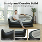 🛋️ 50 % RABATT NU! 💨 Uppblåsbar dubbelsoffa – omedelbar komfort, rymlig & premium flockad yta – snabb uppblåsning var som helst 🏠