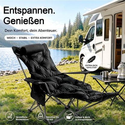 🪑 Bärbar justerbar hopfällbar stol för utomhusbruk – Lätt, stabil & mångsidig – Idealisk för trädgård, camping, strand eller terrass – Enkel transport och montering 🏕️✨