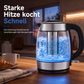 📢📢50 % RABATT !! ⏰2L elektrisk vattenkokare i glas med stor kapacitet, automatisk avstängning och överhettningsskydd