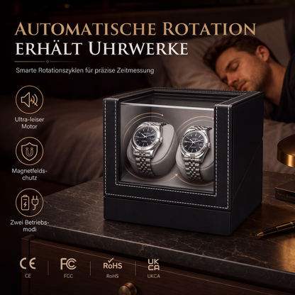 ⌚ 50 % RABATT NU! 🔄 Automatisk klockuppdragare – roterande förvaring, tyst motor & antimagnetisk – perfekt för mekaniska klockor hemma 🏠
